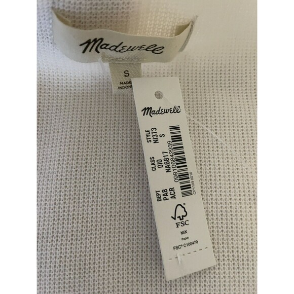 NWT Madewell Ottoman Knit Wrap Top Beige Small - Picture 6 of 13